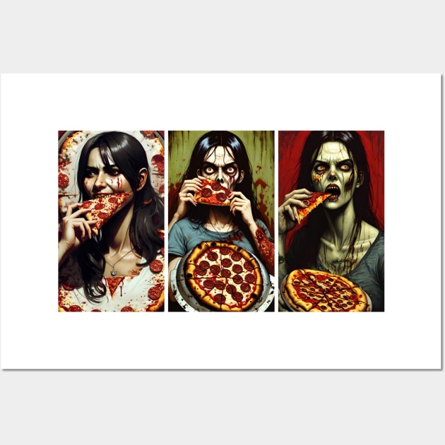 Pizza Zombies Wall Art by Clown Barf